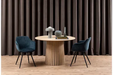 Saku Rundt Spisebord 120 cm med Tre- og Eikeutseende - Hvit - Møbler - Bord - Spisebord & kjøkkenbord