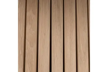 Saku Rundt Spisebord 120 cm med Tre- og Eikeutseende - Hvit - Møbler - Bord - Spisebord & kjøkkenbord