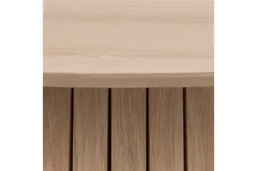 Saku Rundt Spisebord 120 cm med Tre- og Eikeutseende - Hvit - Møbler - Bord - Spisebord & kjøkkenbord