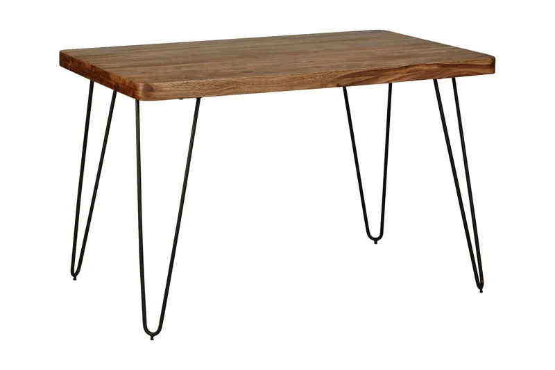 Samhita Rektangulært Spisebord 120 cm i Tre med Metallben, Brun