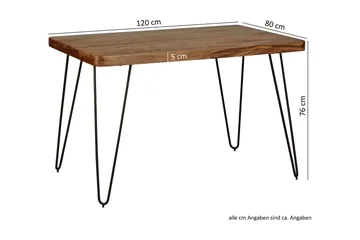 Samhita Spisebord 120 cm - Brun - Møbler - Bord - Spisebord & kjøkkenbord