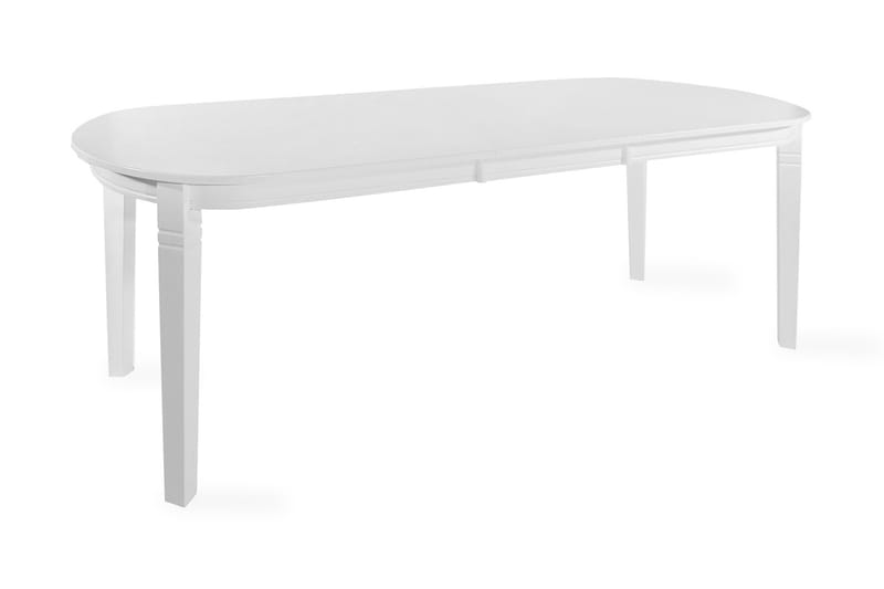 Sandhamn Forlengningsbart Spisebord 160 cm Ovalt - Hvit - Spisebord & kjøkkenbord