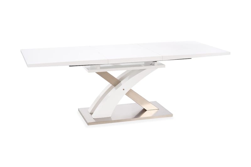 Sandor Forlengningsbart Spisebord 160 cm - Hvit - Spisebord & kjøkkenbord