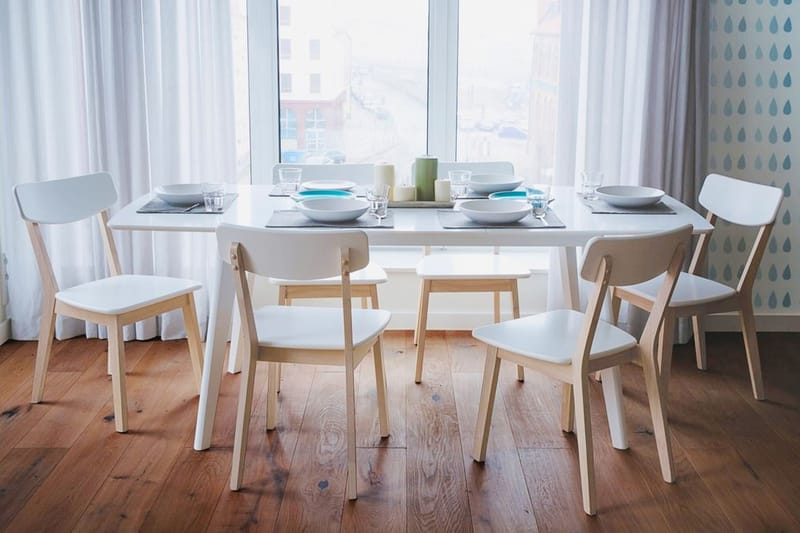 Sanford Spisebord 195 cm - Hvit - Møbler - Bord - Spisebord & kjøkkenbord
