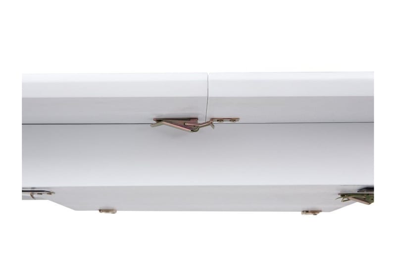 Sanford Uttrekkbart Rektangulært Spisebord 120–160 cm i Tre - Hvit - Møbler - Bord - Spisebord & kjøkkenbord