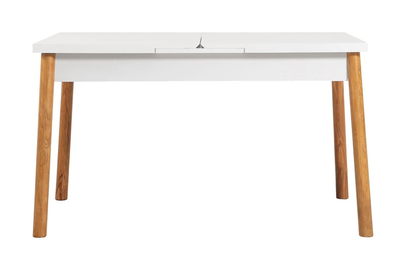 Sanina Rektangulært Spisebord 120 cm i Tre med Vinklede Bein - Hvit|Brun - Møbler - Bord - Spisebord & kjøkkenbord