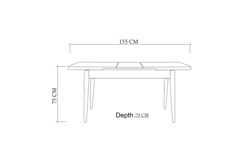 Sanina Spisebord 120x75x120 cm - Grønn/Hvit - Møbler - Bord - Spisebord & kjøkkenbord