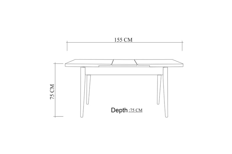 Sanina Spisebord 120x75x120 cm - Hvit - Møbler - Bord - Spisebord & kjøkkenbord