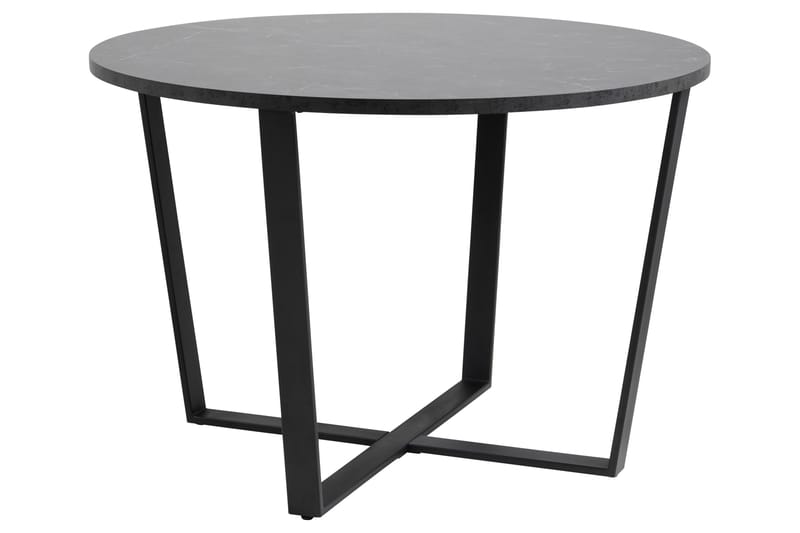 Sansi Spisebord 110 cm Rund - Sort - Spisebord & kjøkkenbord