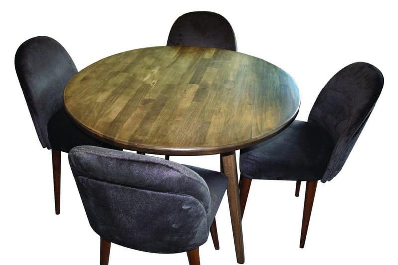 Sebbelito Spisebord 110x75x110 cm Rundt - Brun - Spisebord & kjøkkenbord