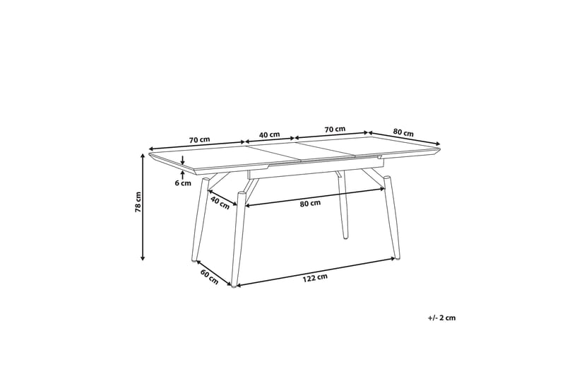 Semisa Spisebord 180 cm - Mørkebrun/Svart - Møbler - Bord - Spisebord & kjøkkenbord