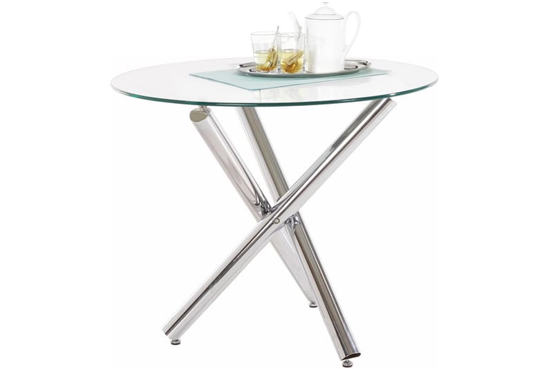Shadi Spisebord Rundt 90 cm Glass - Transparent - Møbler - Bord - Spisebord & kjøkkenbord