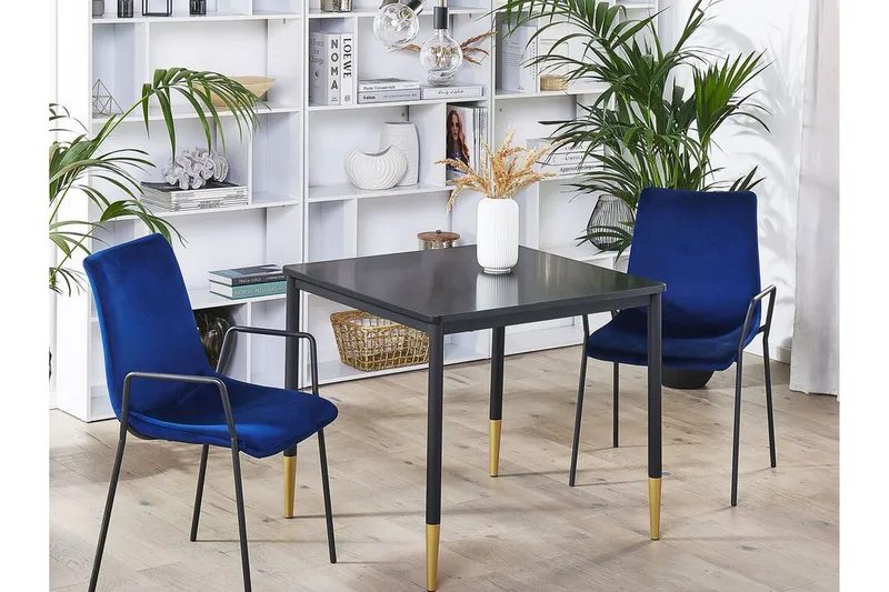 Shalford Spisebord 80 cm - Svart / Gull - Møbler - Bord - Spisebord & kjøkkenbord