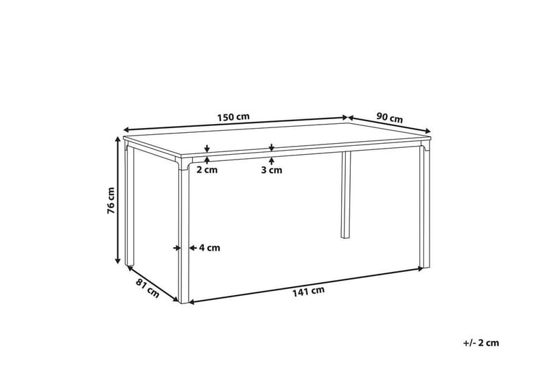 Shiro Spisebord 150 cm - Lyst Tre/Svart - Møbler - Bord - Spisebord & kjøkkenbord