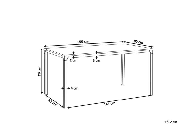 Shiro Spisebord 150 cm - Lyst Tre/Svart - Spisebord & kjøkkenbord