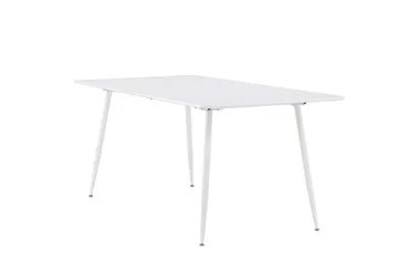 Silar Rektangulært Spisebord 180 cm med Metalllook - Hvit - Møbler - Bord - Spisebord & kjøkkenbord