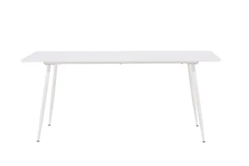 Silar Rektangulært Spisebord 180 cm med Metalllook - Hvit - Møbler - Bord - Spisebord & kjøkkenbord