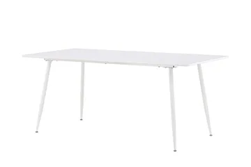 Silar Rektangulært Spisebord 180 cm med Metalllook - Hvit - Møbler - Bord - Spisebord & kjøkkenbord