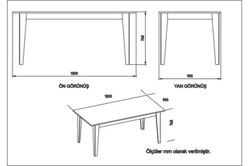 Sincerely Spisebord 180 cm - Valnøtt|Svart - Møbler - Bord - Spisebord & kjøkkenbord