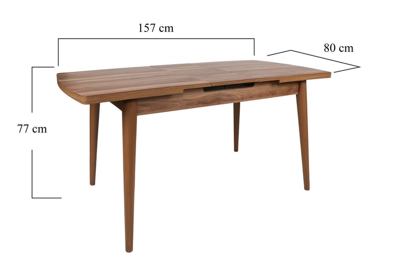 Skinshult Spisebord 130x79x130 cm - Brun - Spisebord & kjøkkenbord