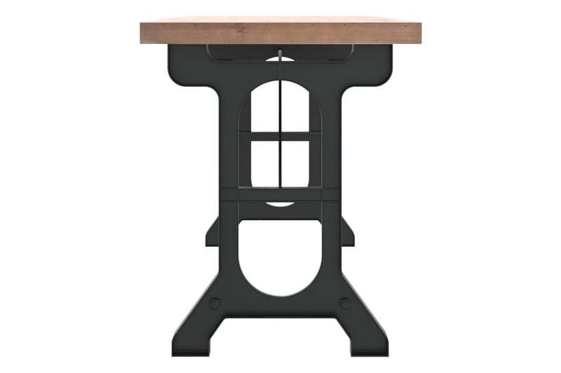 Spisebord 110x65x82 cm heltre gran og jern - Brun - Møbler - Bord - Spisebord & kjøkkenbord