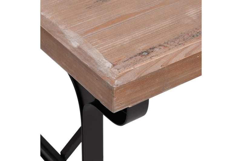 Spisebord 110x65x82 cm heltre gran og jern - Brun - Spisebord & kjøkkenbord