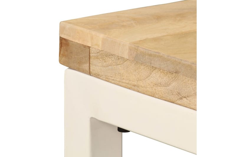 Spisebord 115x55x76 cm heltre mango og stål - Spisebord & kjøkkenbord