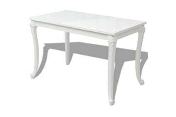 Spisebord 116x66x76 cm høyglans hvit - Hvit Høyglans - Møbler - Bord - Spisebord & kjøkkenbord