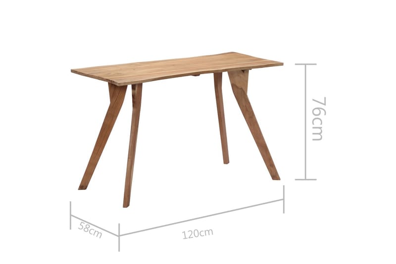 Spisebord 120x58x76 cm heltre akasie - Spisebord & kjøkkenbord