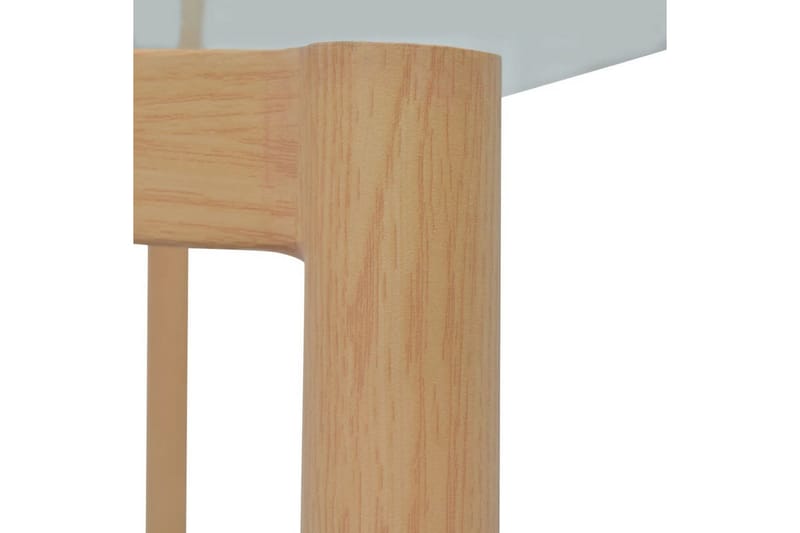 Spisebord 120x70x75 cm - Glass/Natur - Spisebord & kjøkkenbord