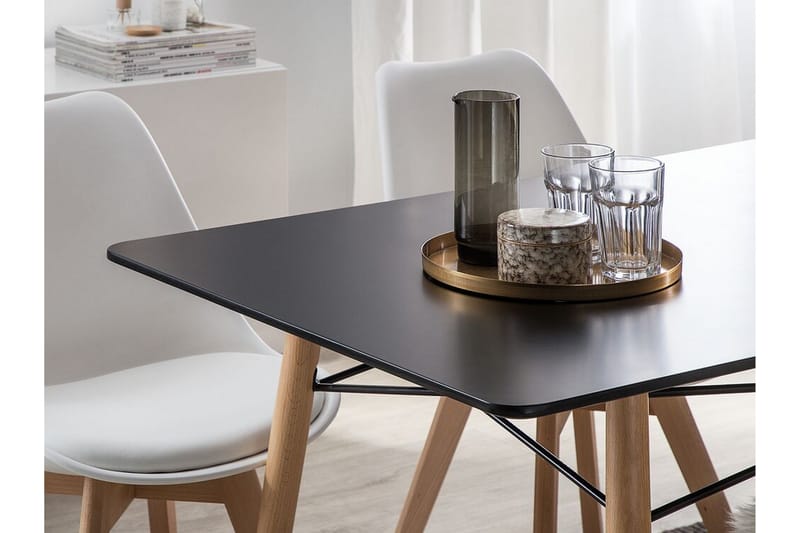 Spisebord 140 x 80 cm svart BIONDI - Svart - Møbler - Bord - Spisebord & kjøkkenbord