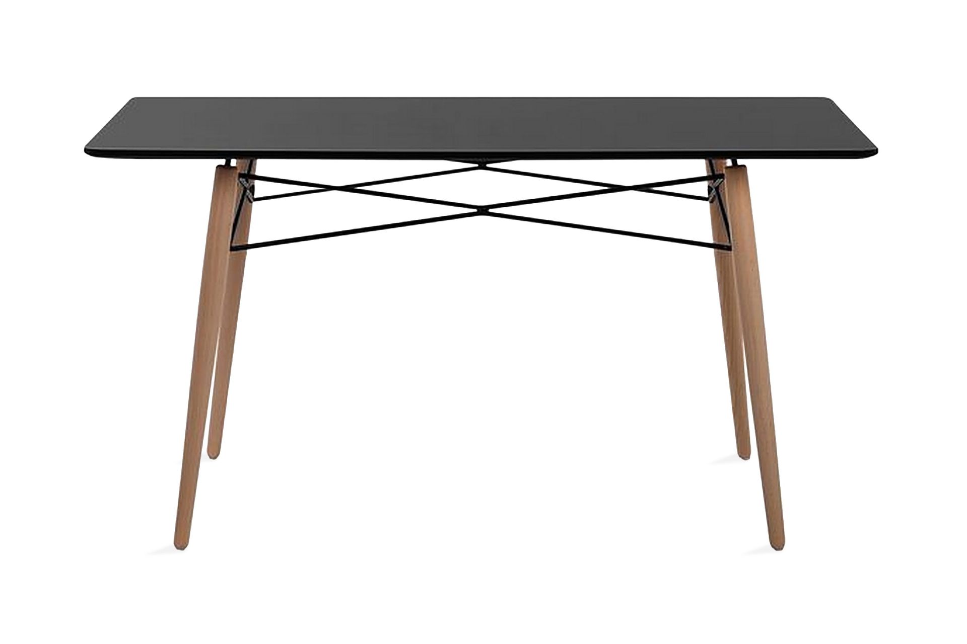 Spisebord 140 x 80 cm svart BIONDI - Svart