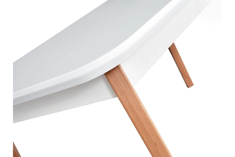Spisebord 140cm - Hvit/Svart - Spisebord & kjøkkenbord