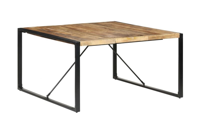 Spisebord 140x140x75 cm grovt mangotre - Brun - Møbler - Bord - Spisebord & kjøkkenbord