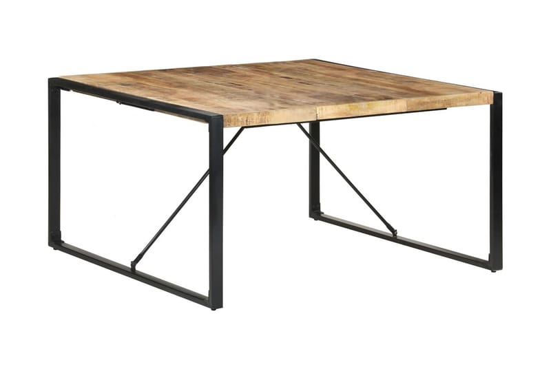 Spisebord 140x140x75 cm grovt mangotre - Brun - Møbler - Bord - Spisebord & kjøkkenbord