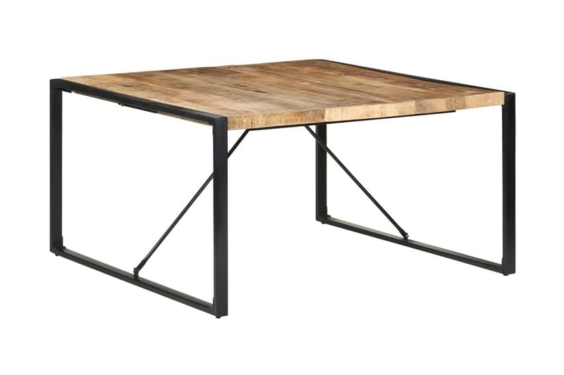 Spisebord 140x140x75 cm grovt mangotre - Brun - Møbler - Bord - Spisebord & kjøkkenbord