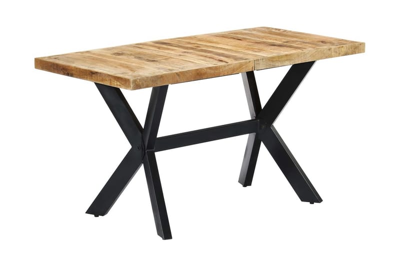 Spisebord 140x70x75 cm grov heltre mango - Møbler - Bord - Spisebord & kjøkkenbord