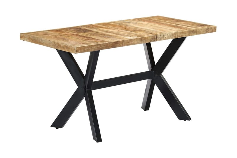 Spisebord 140x70x75 cm grov heltre mango - Møbler - Bord - Spisebord & kjøkkenbord