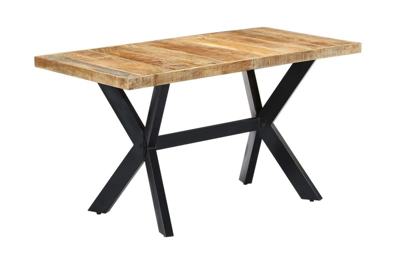Spisebord 140x70x75 cm grov heltre mango - Møbler - Bord - Spisebord & kjøkkenbord