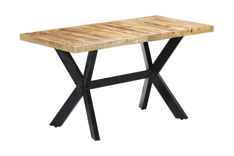 Spisebord 140x70x75 cm grov heltre mango - Møbler - Bord - Spisebord & kjøkkenbord