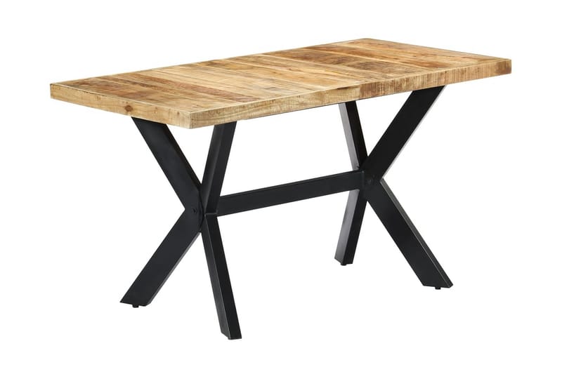 Spisebord 140x70x75 cm grov heltre mango - Møbler - Bord - Spisebord & kjøkkenbord