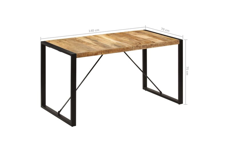 Spisebord 140x70x75 cm heltre mango - Spisebord & kjøkkenbord