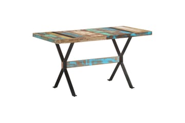 Spisebord 140x70x76 cm gjenvunnet heltre - Flerfarget - Møbler - Bord - Spisebord & kjøkkenbord