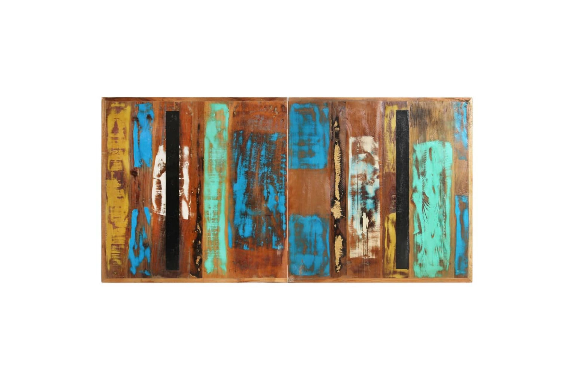 Spisebord 140x70x76 cm gjenvunnet heltre - Flerfarget - Møbler - Bord - Spisebord & kjøkkenbord