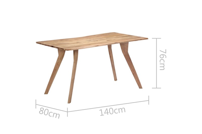 Spisebord 140x80x76 cm heltre akasie - Spisebord & kjøkkenbord