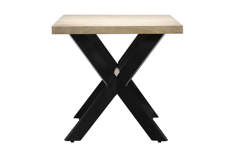 Spisebord 160x80x75 cm heltre mango hvit - Møbler - Bord - Spisebord & kjøkkenbord