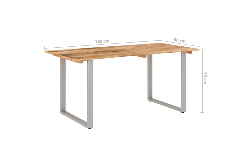 Spisebord 160x80x76 cm heltre akasie - Brun - Spisebord & kjøkkenbord