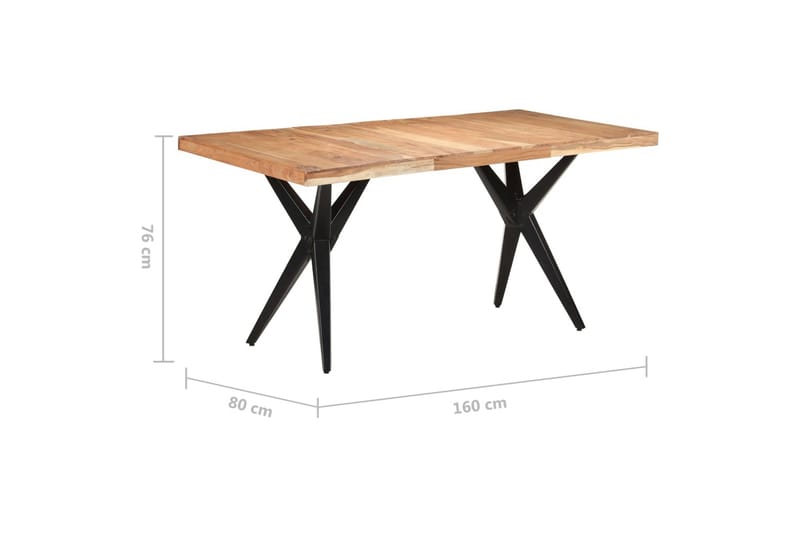 Spisebord 160x80x76 cm heltre akasie - Møbler - Bord - Spisebord & kjøkkenbord
