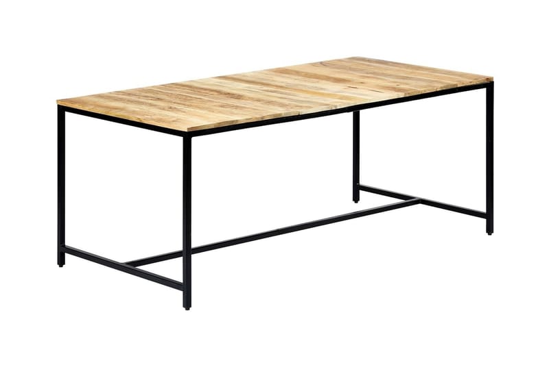 Spisebord 180x90x75 cm grov heltre mango - Møbler - Bord - Spisebord & kjøkkenbord