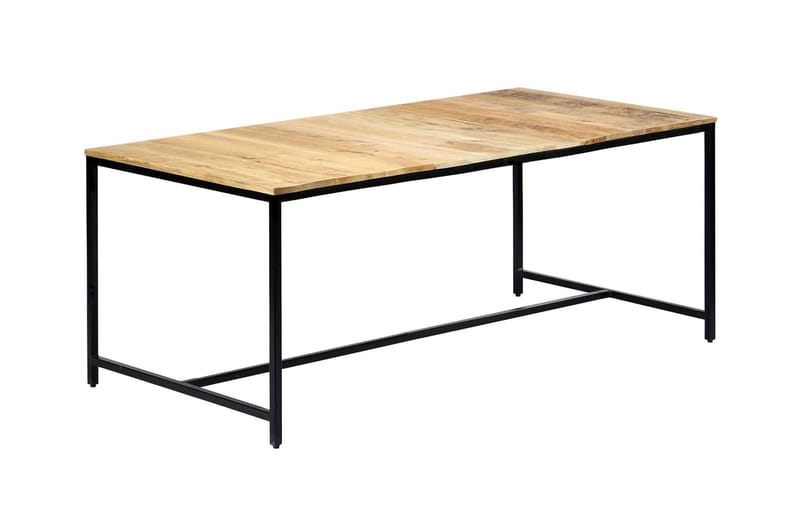 Spisebord 180x90x75 cm grov heltre mango - Møbler - Bord - Spisebord & kjøkkenbord